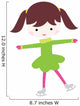 Cute Little Ice Skating Girl Wall Decal