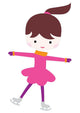 Cute Little Ice Skating Girl Wall Decal
