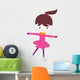 Cute Little Ice Skating Girl Wall Decal