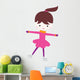 Cute Little Ice Skating Girl Wall Decal