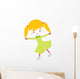Cute Little Ice Skating Girl Wall Decal