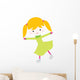 Cute Little Ice Skating Girl Wall Decal