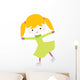 Cute Little Ice Skating Girl Wall Decal
