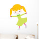 Cute Little Ice Skating Girl Wall Decal