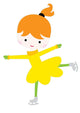 Cute Little Ice Skating Girl Wall Decal