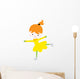 Cute Little Ice Skating Girl Wall Decal
