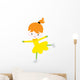 Cute Little Ice Skating Girl Wall Decal