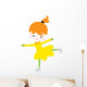 Cute Little Ice Skating Girl Wall Decal