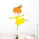 Cute Little Ice Skating Girl Wall Decal