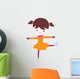 Cute Ice Skating Girl Wall Decal