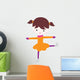 Cute Ice Skating Girl Wall Decal