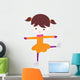 Cute Ice Skating Girl Wall Decal