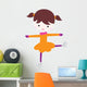 Cute Ice Skating Girl Wall Decal