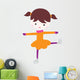 Cute Ice Skating Girl Wall Decal