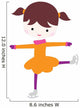 Cute Ice Skating Girl Wall Decal