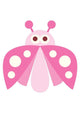 Cute Pink Little Ladybug Wall Decal