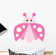 Cute Pink Little Ladybug Wall Decal
