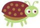 Cute Green Little Ladybug Wall Decal