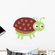 Cute Green Little Ladybug Wall Decal