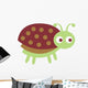 Cute Green Little Ladybug Wall Decal