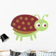 Cute Green Little Ladybug Wall Decal