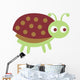 Cute Green Little Ladybug Wall Decal