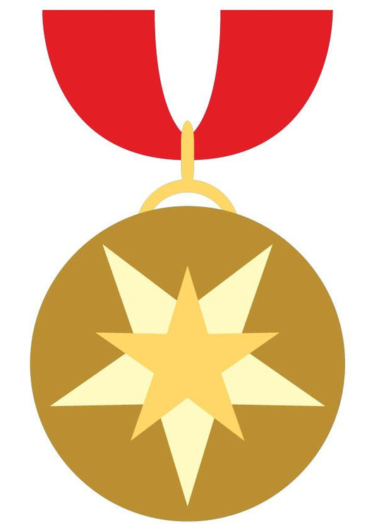 Cute Cartoon medal Wall Decal