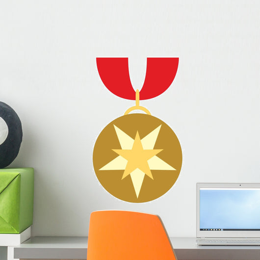 Cute Cartoon medal Wall Decal