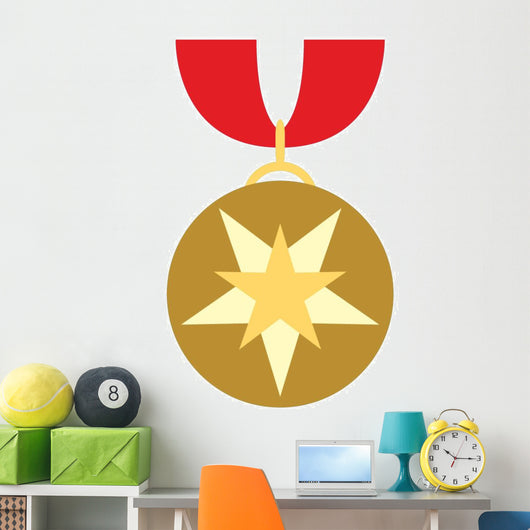 Cute Cartoon medal Wall Decal