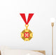 Cute Cartoon Medal Wall Decal