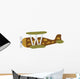 Cute Military Airplane Wall Decal