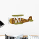 Cute Military Airplane Wall Decal