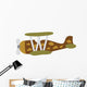 Cute Military Airplane Wall Decal