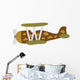 Cute Military Airplane Wall Decal