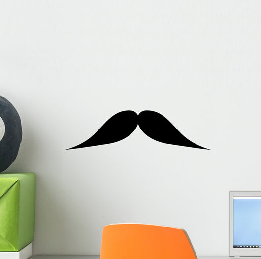 Pointy Butch Silly Mustache Wall Decal