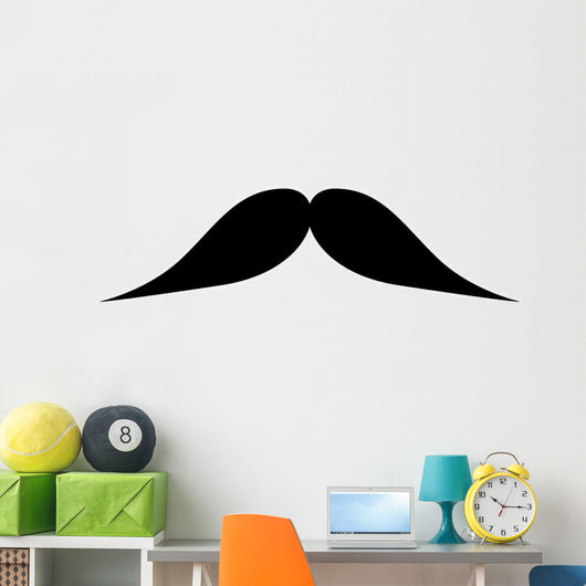 Pointy Butch Silly Mustache Wall Decal