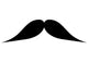 Pointy Butch Silly Mustache Wall Decal