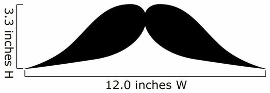 Pointy Butch Silly Mustache Wall Decal