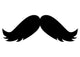 Silly Mustaches Refined Bush Wall Decal