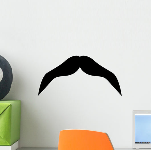 Sad Butch Silly Mustache Wall Decal