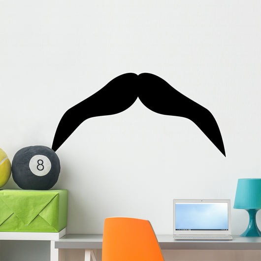Sad Butch Silly Mustache Wall Decal