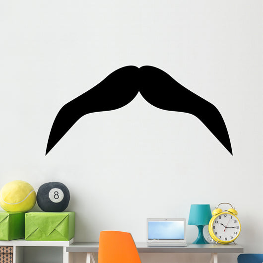 Sad Butch Silly Mustache Wall Decal