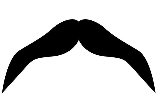 Sad Butch Silly Mustache Wall Decal