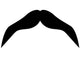 Sad Butch Silly Mustache Wall Decal