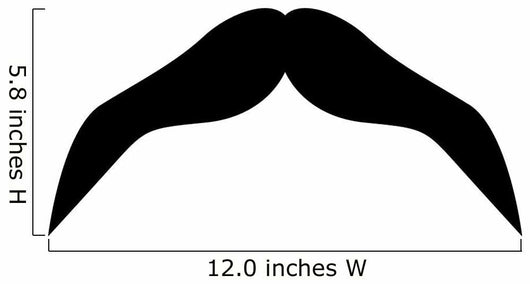 Sad Butch Silly Mustache Wall Decal