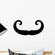High Curl Silly Mustache Wall Decal