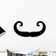High Curl Silly Mustache Wall Decal