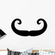 High Curl Silly Mustache Wall Decal