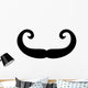 High Curl Silly Mustache Wall Decal
