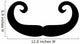 High Curl Silly Mustache Wall Decal